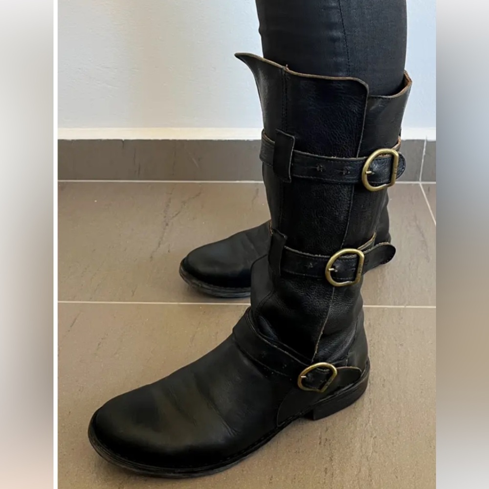 Fiorentini + Baker Black and black Leather Boots 7